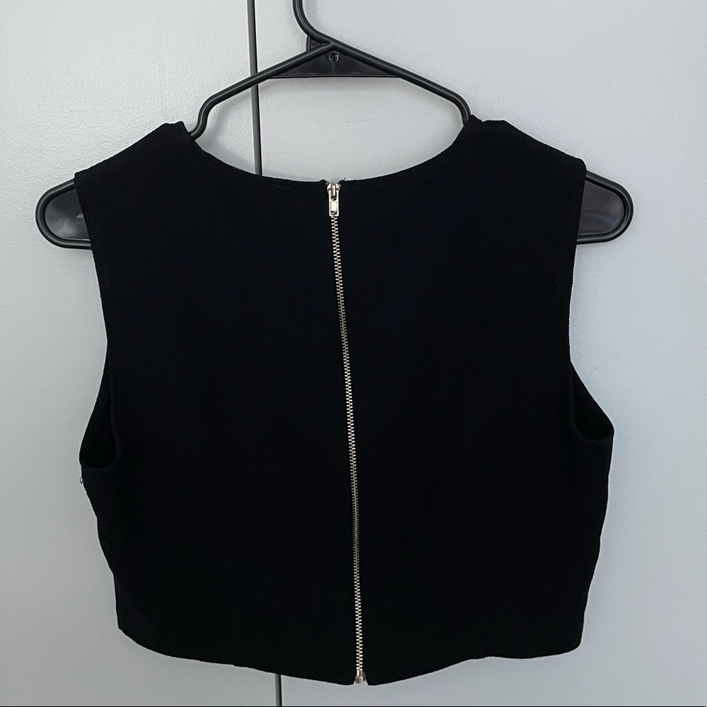Zara black cropped tank top